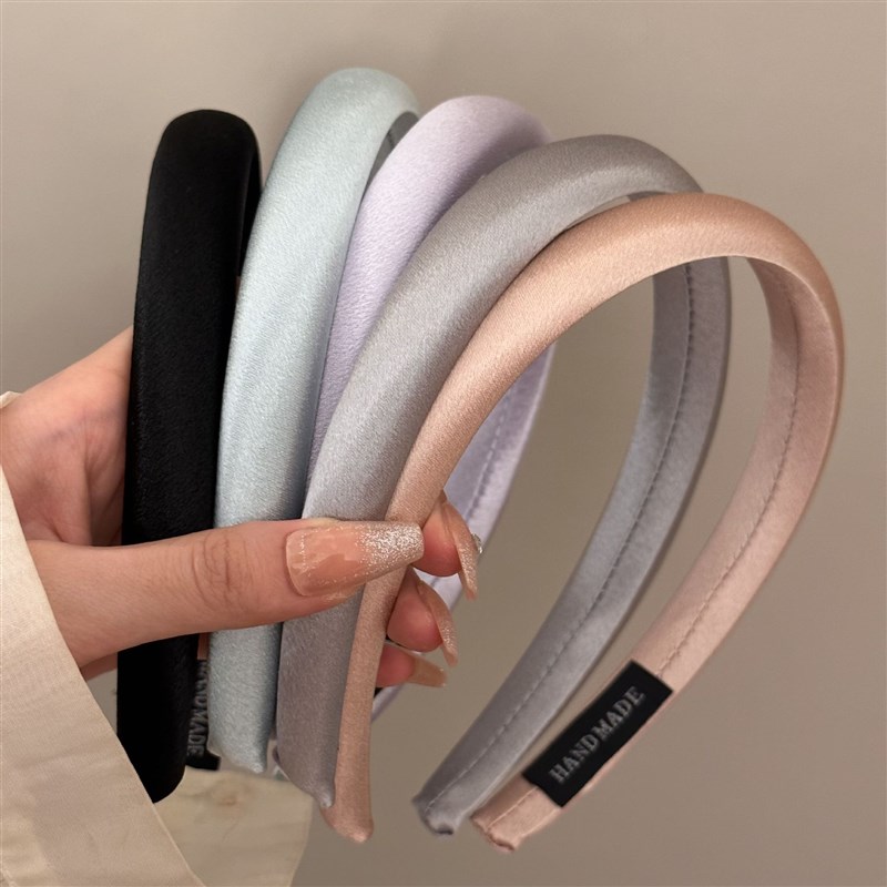 纯色的高级感~缎面复古细发箍法式E气质高级感压发头箍洗脸发饰女