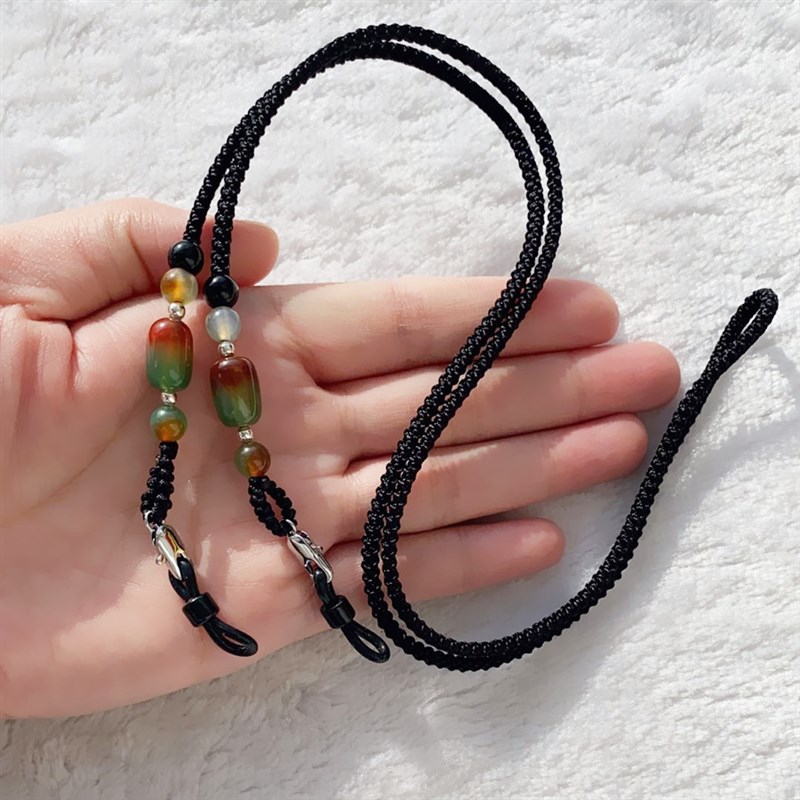 手工眼镜链防掉环保眼镜绳口罩挂链E绳旅游户外运动眼睛链子挂绳