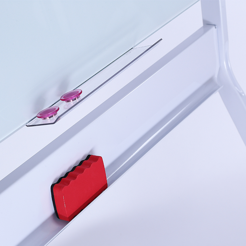 磁性钢化玻璃白板支架o式移动培训会议留言板办公记事板看板立式