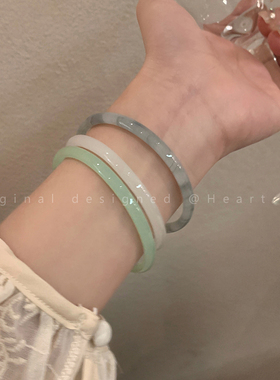 一步一响琉璃手镯女新中式搭汉服手链闺蜜国风精致清冷感手饰