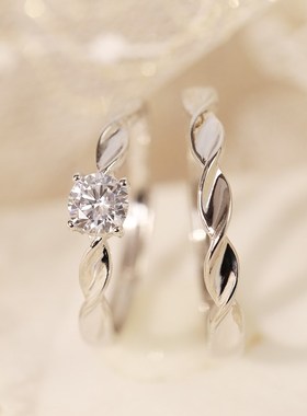 莫比乌斯环情侣戒指一对活口男女款对戒可调指环结婚求婚戒指道具