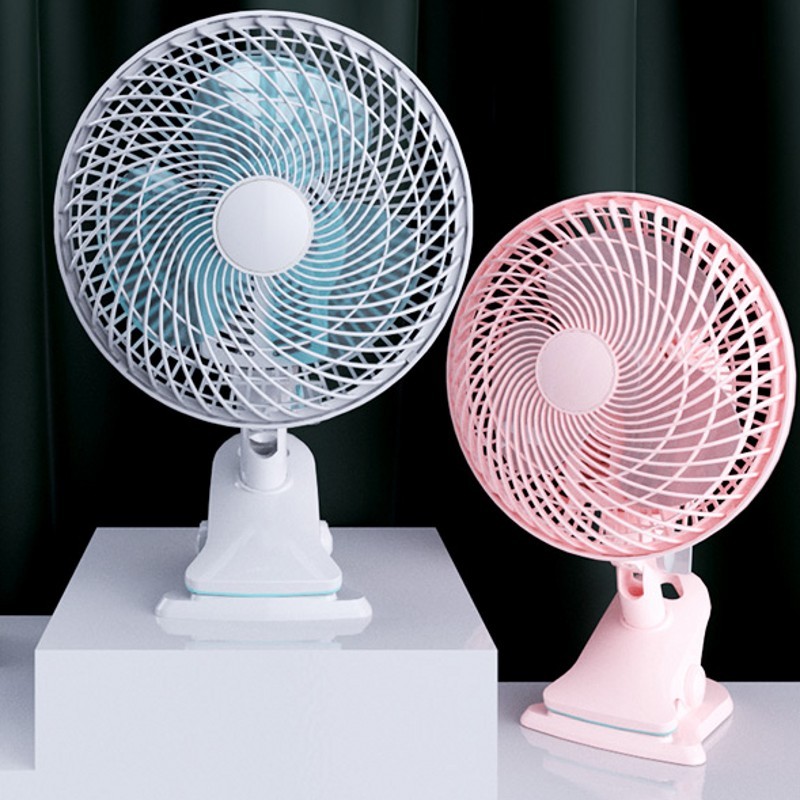 电风扇小型粉色迷你风扇学生宿舍床头静音台式夹R扇大风力家用台