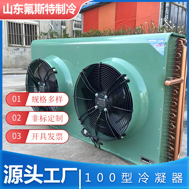 100型冷凝器H型V型风冷降温冷库蔬菜鲜花保鲜冷藏库制冷设备