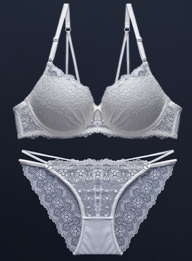 小胸平胸白色胸罩A杯B罩杯厚款加D厚聚拢上薄下厚杯内衣女文胸套