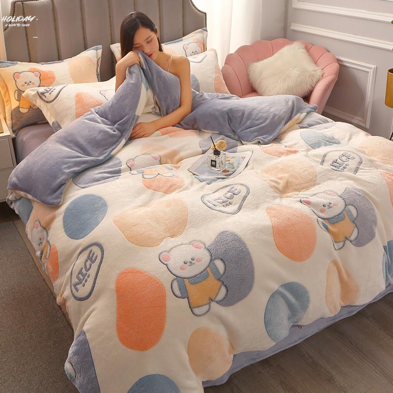 。被罩180*200一米八乘t两米的被套1米8x2米单件加厚冬天牛奶绒1.