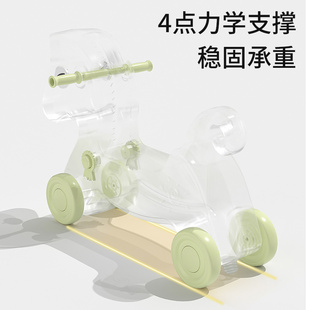 摇摇马小木马 儿童摇马婴儿宝宝两用溜溜车二合一U周岁生日礼物女