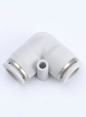 白色气动接头直通PU-6 弯头PRV-6气管接头