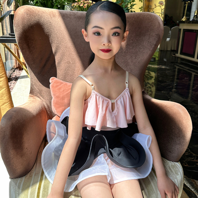 洛利塔儿童女练功服少儿网红拉丁舞女童练M习服演出服舞蹈表演服