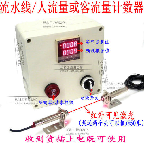 光电感应流水线计数器 红外激光线计数器 数显Q电子计数器 传输带