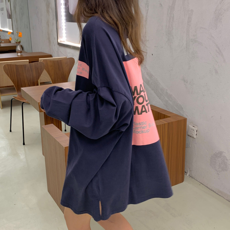 欧美hiphop开叉卫衣女春秋宽松ins慵懒风bf薄款港风chic早秋上衣在类目 女装/女士精品, 卫衣/绒衫中 - 来自Buy2taobao.com提供专业的淘宝代购服务