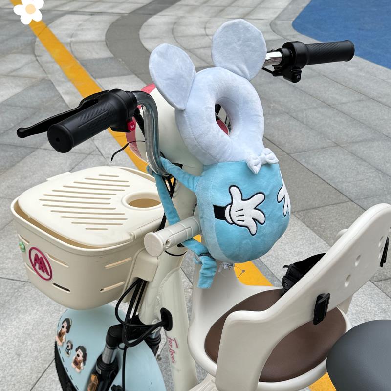 电动车儿童防撞垫宝宝防撞头垫电瓶车前置宝宝座椅玩偶软包防护垫