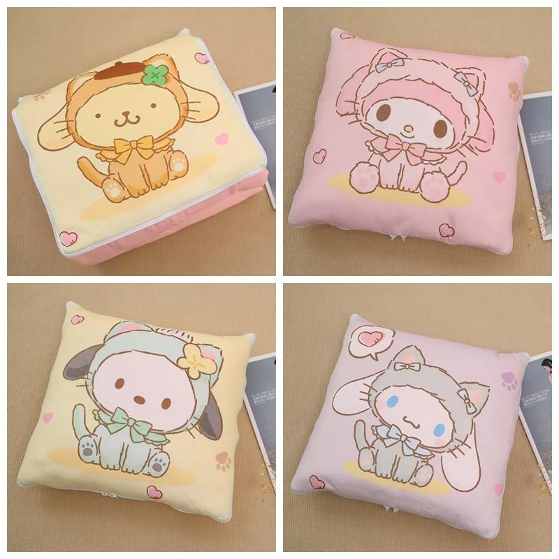 卡通熊掌抱枕被子两用办公室折叠午睡枕头毯子二合一沙发汽车靠枕