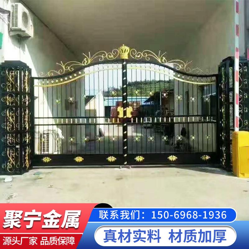 铁艺大门农村大铁门家用欧式花园别墅门乡村入户对开门铁门庭院门