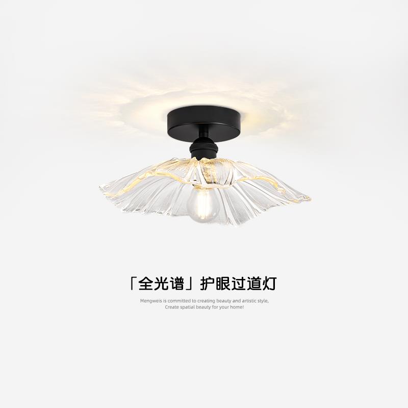 意式极简走廊过道吸顶灯现代简约创意花形入户玄关灯护眼衣帽间灯