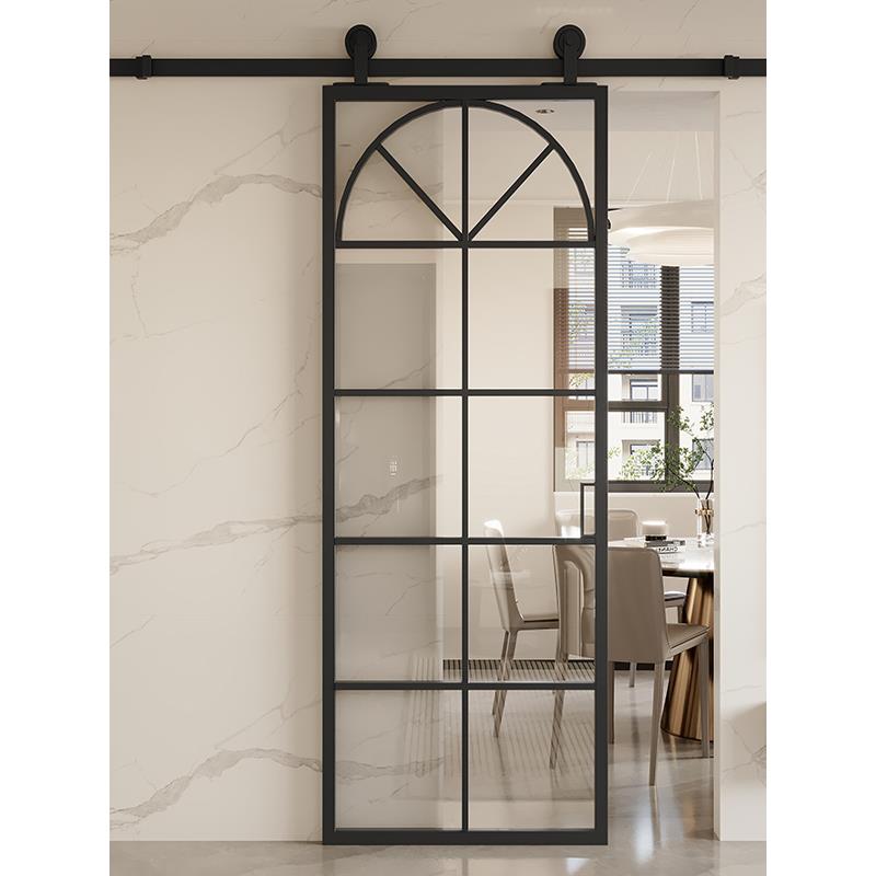 法式覆古玻璃谷仓门简易厕所浴室餐厅书房门滑动门厨房门隐形门