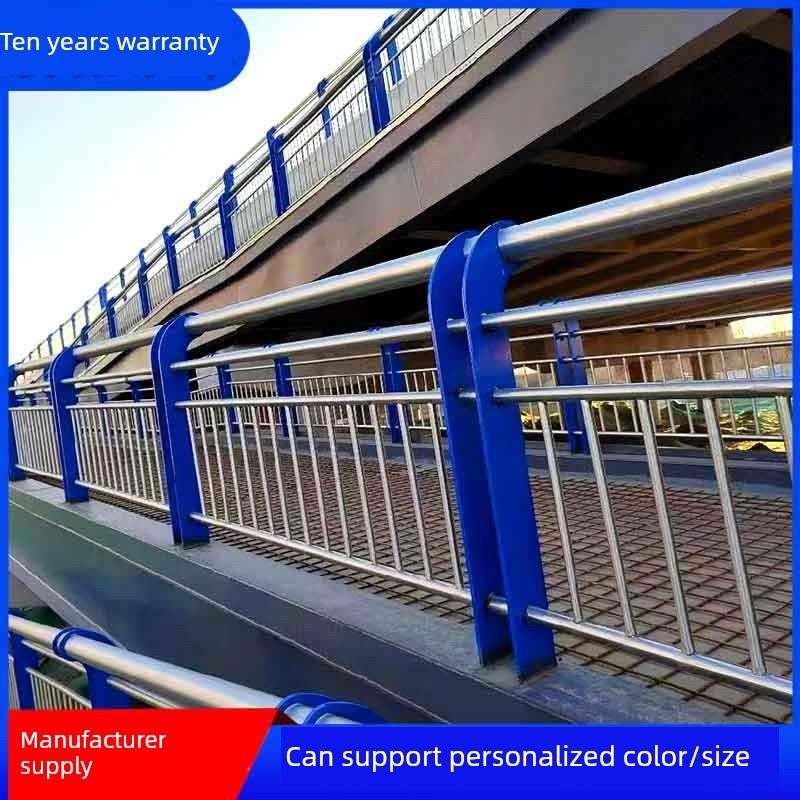 不锈钢覆合管桥梁护栏河道绳索灯光景观河道栈道灯光桥梁防撞栏杆