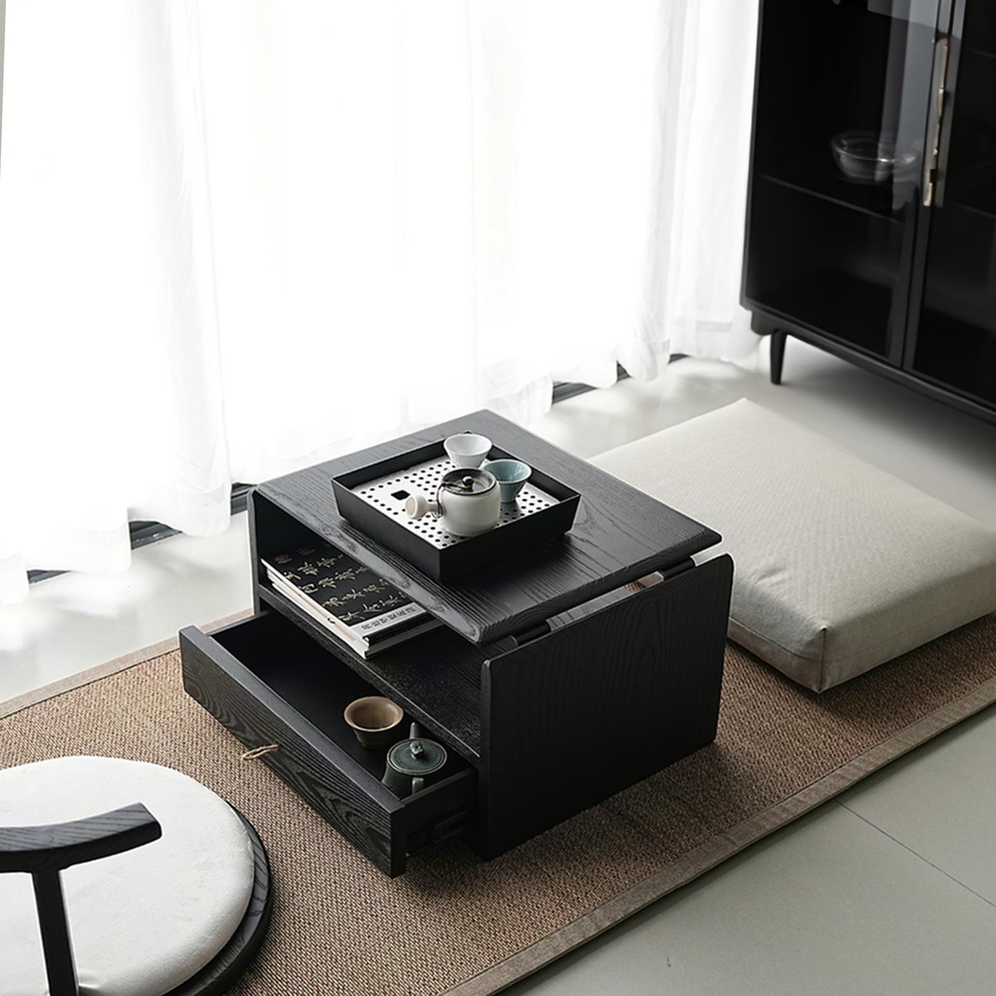 一闽侘寂风飘窗小桌子榻榻米茶桌茶台炕桌炕几日式矮桌子坐地茶几