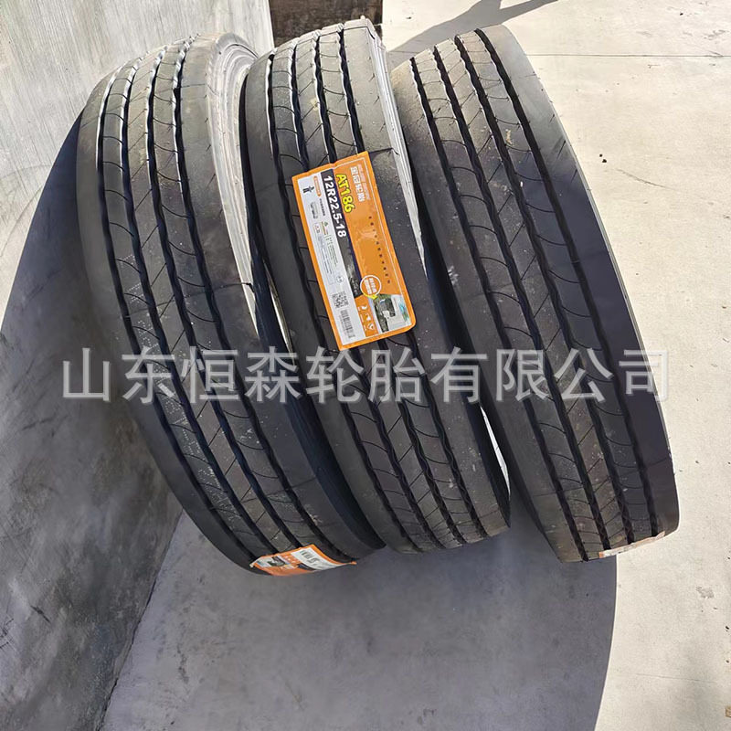朝阳金冠12R22.5全钢平板挂车轮胎AT186花纹  12r22.5卡货车轮胎