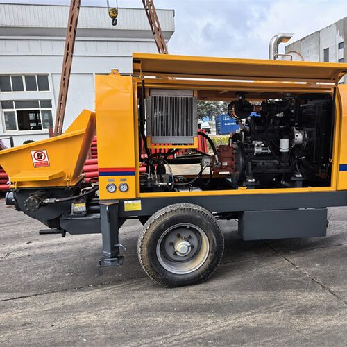 新赛小型细石混凝土泵 二次构造柱泵30型混凝土输送泵柴油泵