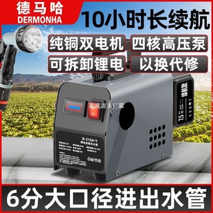 6分管锂电充电式抽水泵菜园浇水浇菜农用浇地灌溉自动抽水机