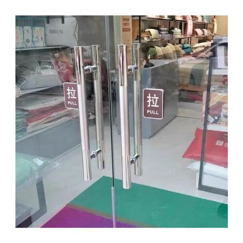 玻璃门拉手加厚不锈钢大门把手有无框门木门推拉门商铺拉手对装.