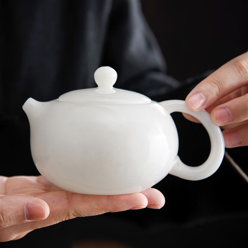 高端璞玉冰种玉瓷功夫茶具套装办公室泡茶专用盖碗茶杯送领导礼物