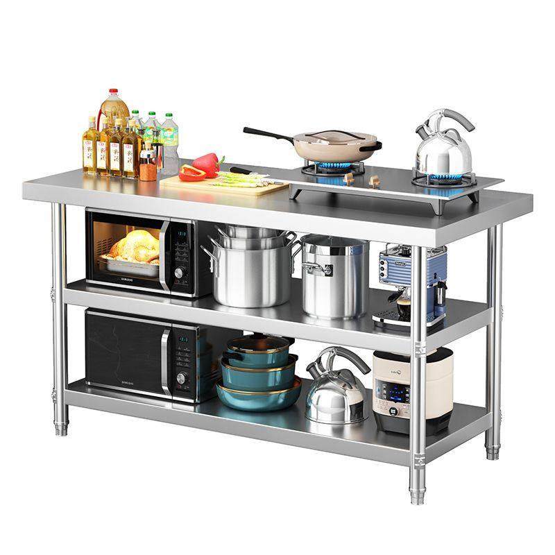 厨房工作台加厚不锈钢收纳饭店切菜桌子多层操作台商用特厚不锈钢,五金/工具,工作台/防静电工作台/重型工作台,淘宝优惠券,粉丝福利购,淘宝优惠卷