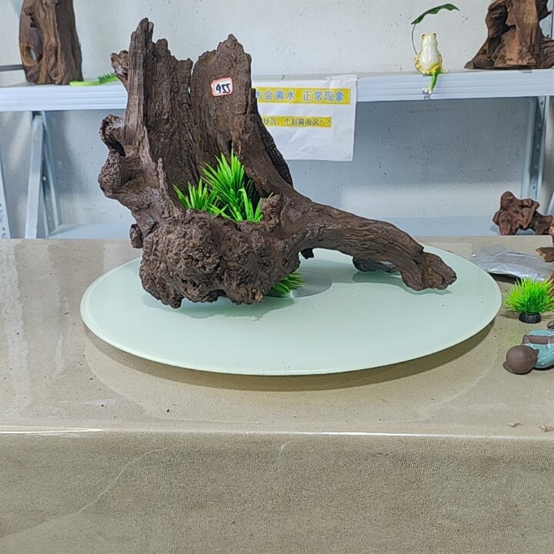 大鱼缸造景专用沉木紫柚木头摆件寄居蟹爬宠躲避树桩水族箱装饰木