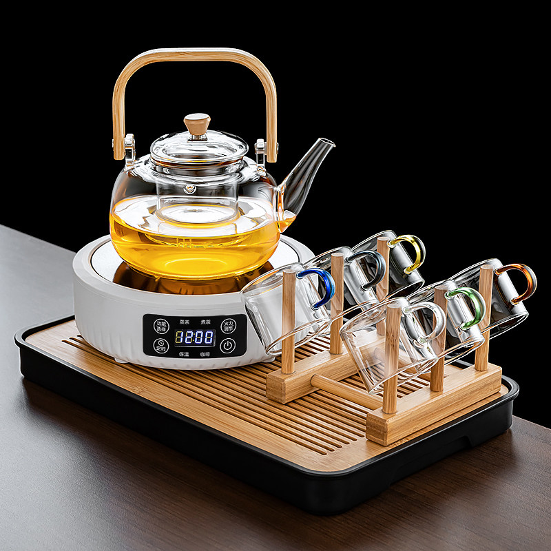 玻璃电陶炉煮茶器烧水泡茶茶具家用办公室新款小型煮茶炉茶壶套装