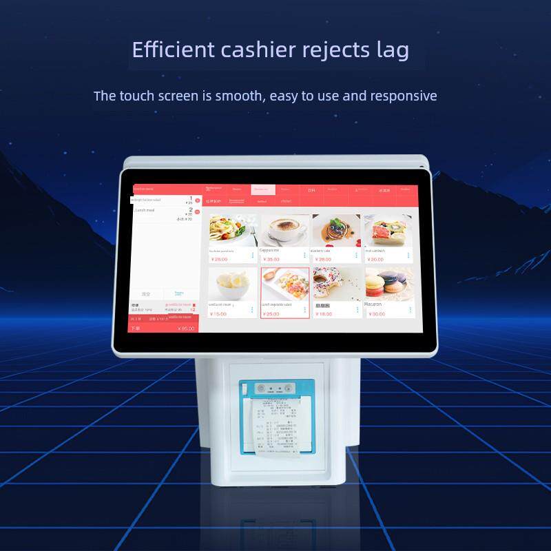 双屏收款机，点餐机，智能餐饮收款机，便利店触摸屏一体机