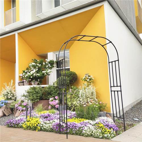 户外庭院爬藤架月季蔷薇拱门花架葡萄架欧式阳台园艺支架包塑钢管