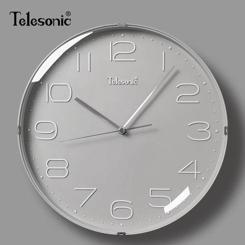 天王星日式挂钟客厅静音石英钟卧室个性家用时钟表简约现代挂墙表