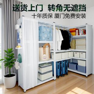 转角货架多层置物架家用90度L型货物架落地仓库物品架收纳展示架