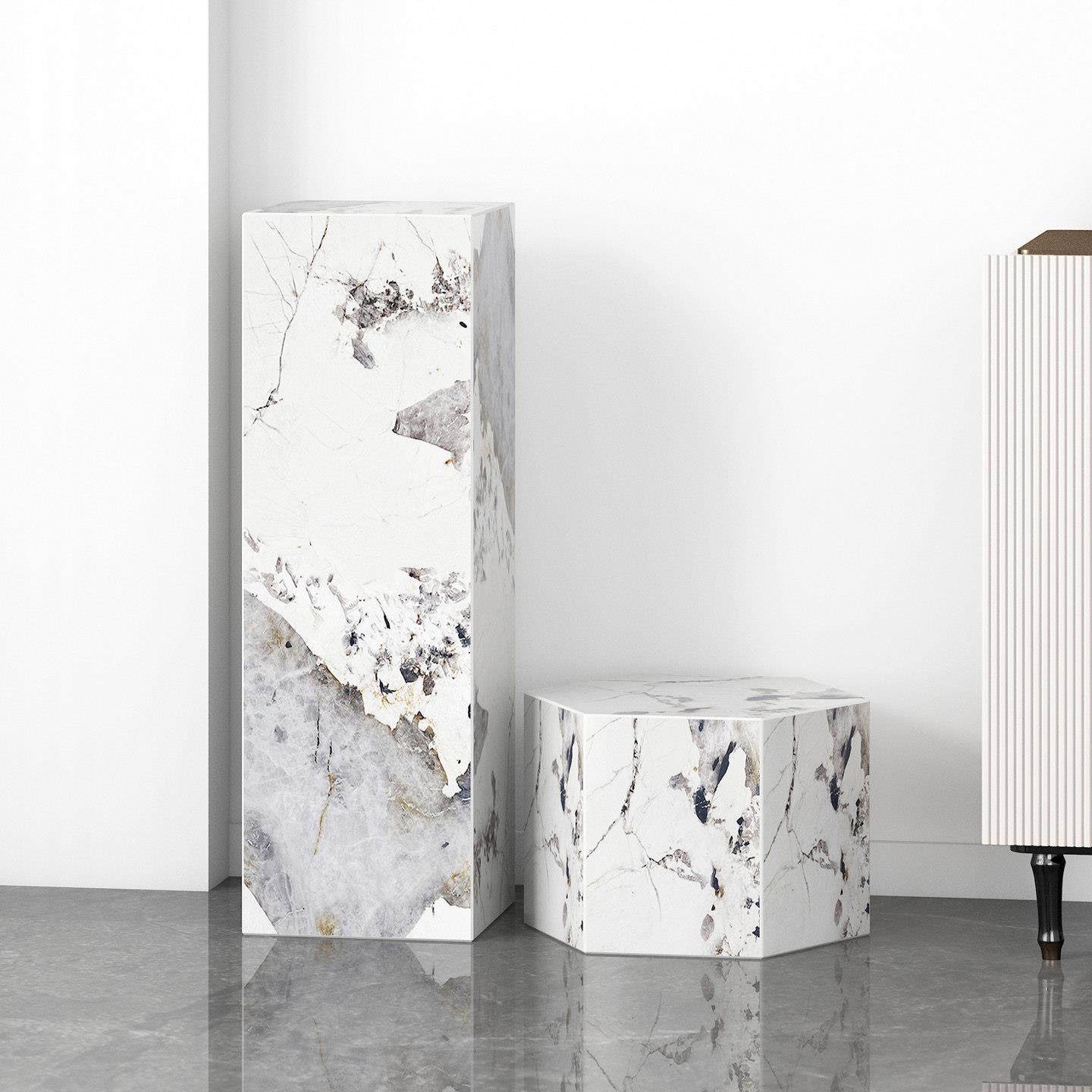 潘多拉大理石雕塑底座摆台玄关花架电视柜旁边落地客厅底基座台,家居饰品,落地摆件,淘宝优惠券,粉丝福利购,淘宝优惠卷