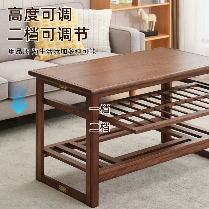 胡桃木实木抽屉款烤火长方形折叠烤火架取暖桌1.2米饭桌餐桌1.5米