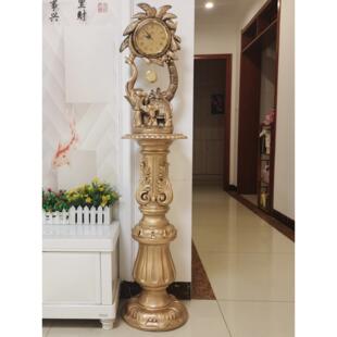 欧式客厅落地钟，电视柜装饰，家居装饰，轻奢时尚花架，家居创意