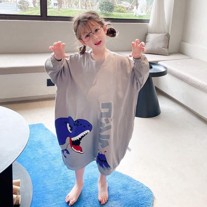 公主春秋睡裙睡衣儿童婴儿睡袍款宝宝H睡袍通用女孩四季浴袍男童