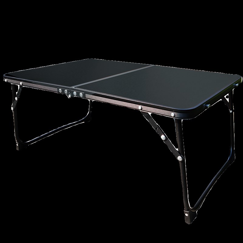 户外折叠桌铝合金熏黑露营野餐车小饭桌超K轻量化便携式两折小桌