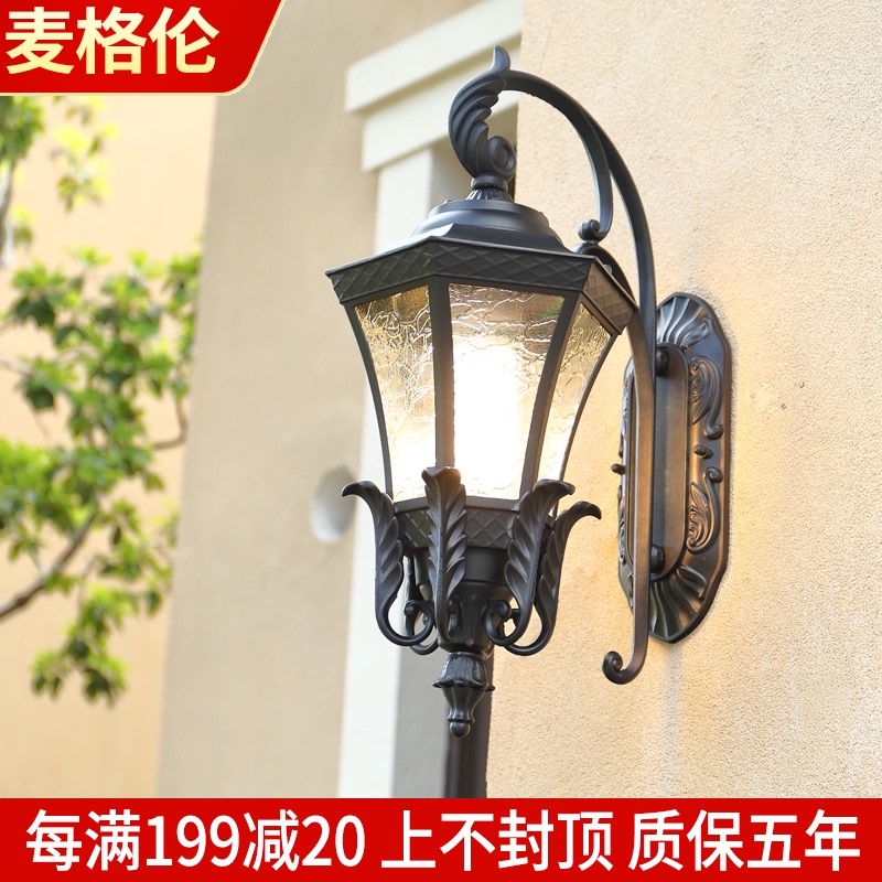 户外壁灯a防水阳台灯欧式仿古别墅庭院灯门口外墙灯室外走廊灯led