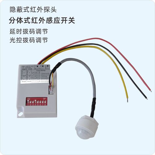 吸顶灯内置智能家居照明110Vy楼道分体光控感应器人体红外感应开