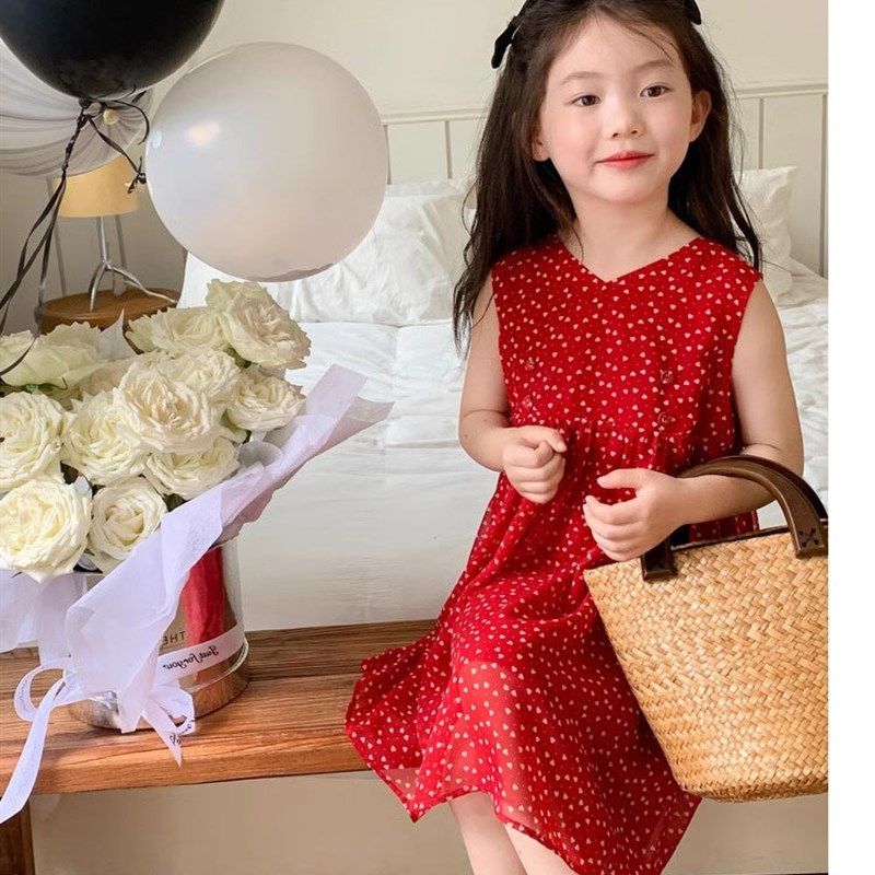 24洋气公主赫本风女童连衣裙夏季新款女童复古背心裙雪纺裙中小童,童装/婴儿装/亲子装,连衣裙,淘宝优惠券,粉丝福利购,淘宝优惠卷