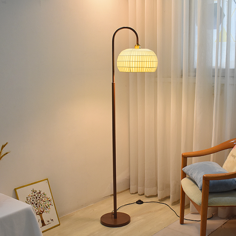 奶油风落地灯客厅法式饭厅调光卧室智能遥控书房复古沙发旁立式灯