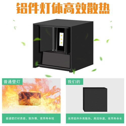 室外壁灯LED防水外墙灯高亮节能过道走廊庭院灯双面发光超亮照明