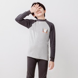 内衣大童初中生高中学生保暖线衣线裤 纯棉男士 套装 青少年秋衣秋裤