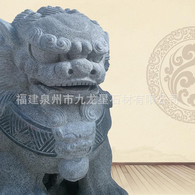 现货高3/0SD-005/石80c0m石狮子一对看门镇宅石狮子青中式5门口摆