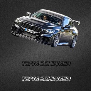 车永佳 team schirmer改装车贴BMW前挡玻璃遮阳压头贴纸车门拉花