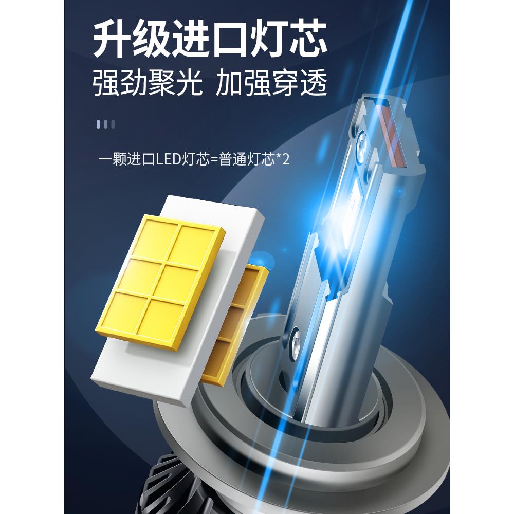适用04-19款日产途乐led大灯改装强光远光近光H11H9聚光汽车灯泡