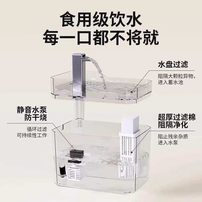 智能猫饮水机大容量自动循环流动静音饮水器不湿嘴自动出水宠物