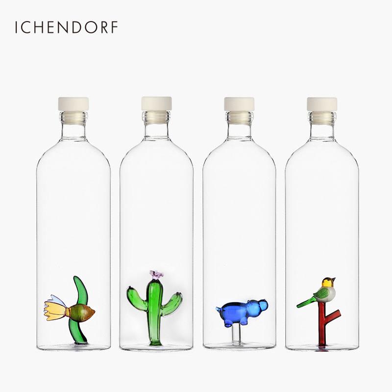 意大利Ichendorf可爱动物玻璃冷水壶大容量水瓶 家用冷饮果汁壶