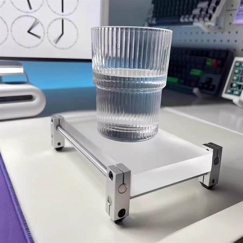 金属光轴亚克力置物架展示架托盘架小摆件花盆茶具首饰高级感托盘